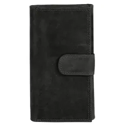 Geldbörse BAGAN, schwarz, Leder, vintage, klassisch, Kleinlederwaren, echt Leder