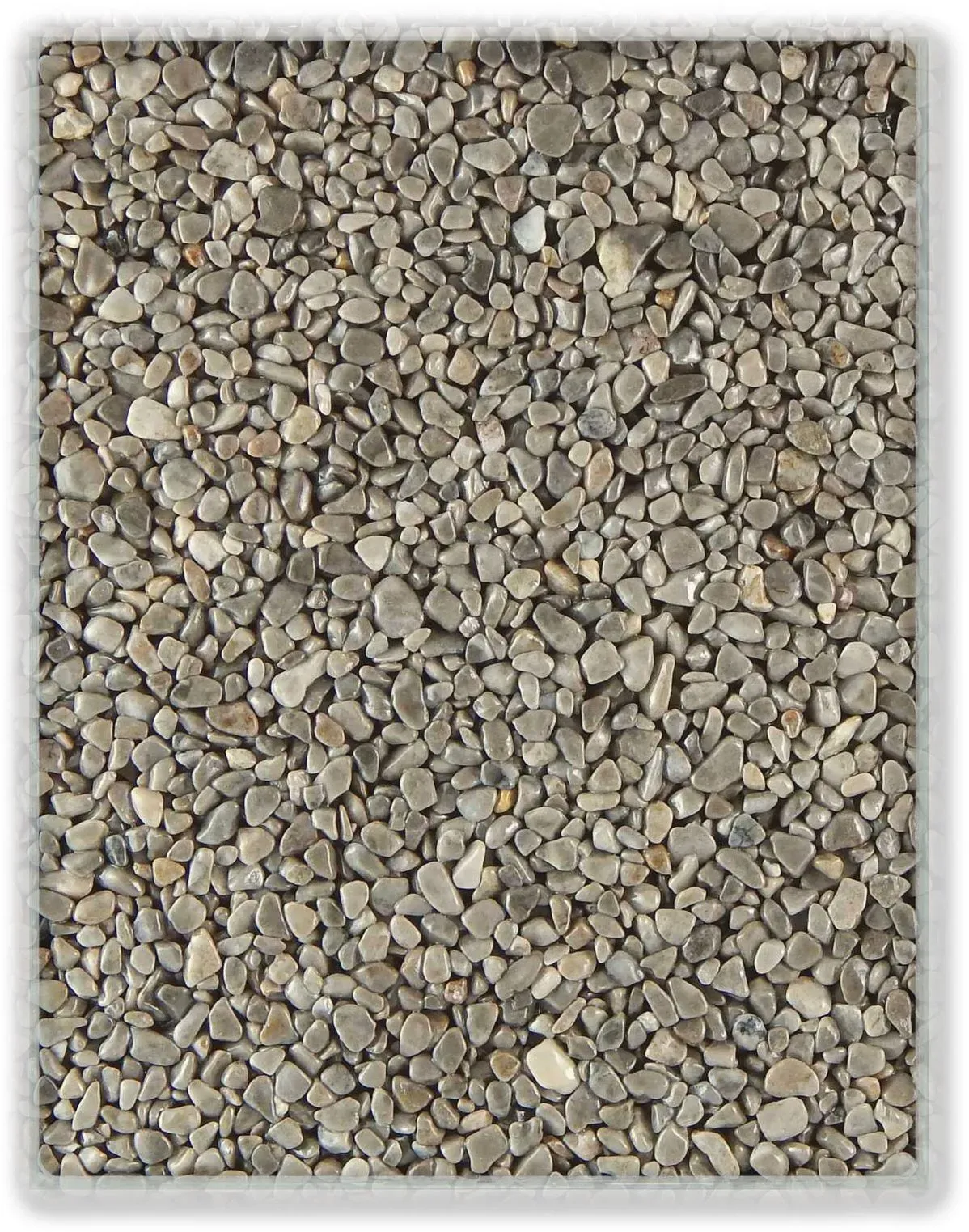Terralith Farbmuster Marmorsteinteppich -grigio platino-, Körnung: mittel (4-6 mm)