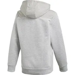 ADIDAS Kinder Sport ID Hoodie, Grau/ Schwarz, 128