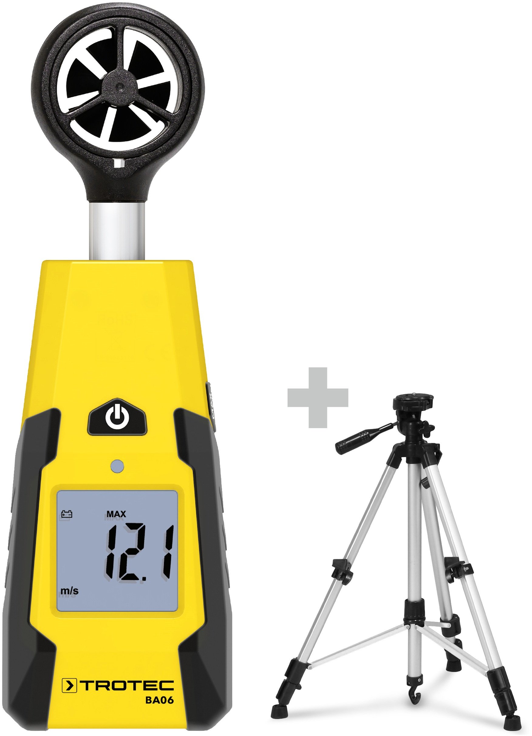 Trotec Schoepenwiel-Anemometer BA06 + Universeel driepoot-statief