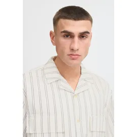 !Solid Kurzarmhemd gestreift beige XL