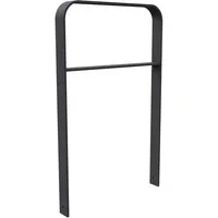 Schake Anlehnbügel Flachstahl Gebogen Querholm 750 mm Eisengrau