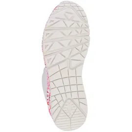 SKECHERS Uno - Loving Love Damen white durabuck/red pink mesh trim 37