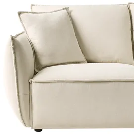 Beliani Sofa 3-Sitzer Kunes Stoff Hellbeige