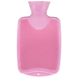 Fashy Wärmflasche ~ Thermoplast- Wärmeflasche Halblamelle, geruchsneutral, recyclingfähig, robust und langlebig, fugenloser, schmaler Flaschenhals ~ 0,8 Liter, rosa