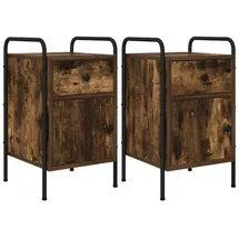 vidaXL Nachtschrank 2 Stk. 35 x 36,5 x 61 cm Braun