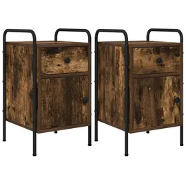 vidaXL Nachtschrank 2 Stk. 35 x 36,5 x 61 cm Braun