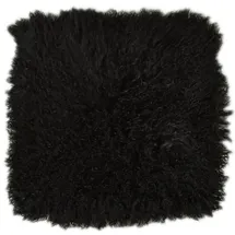 kuhfelle online & nomad Tibet Lammfell Stuhlkissen 40 x 40 cm Schwarz