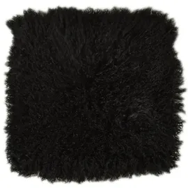 kuhfelle online & nomad Tibet Lammfell Stuhlkissen 40 x 40 cm Schwarz