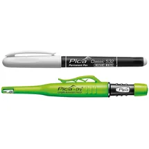 Pica Permanent Marker weiß + Pica Dry Tieflochmarker Graphit 2 teilig