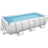 Power SteelTM Frame Pool-Set mit Filterpumpe 404 x 201 x 100 cm , lichtgrau, eckig