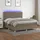 vidaXL Boxspringbett mit Matratze & LED Taupe 180x200 cm Stoff