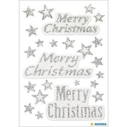 HERMA Aufkleber 3731 Merry Christmas, silber, 24 Etiketten
