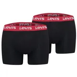 Levi's LEVIS Boxershorts rot / schwarz / weiß L 2er Pack