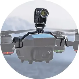 Roboterwerk M.O.N.A. Spark: LED Beleuchtung für DJI Spark - 380 Lumen, neigbar Scheinwerfer Drohnen Schwarz/Silber