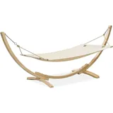 konsimo® Hängematte LENGER Hängematte mit Gestell (Hängematte mit Gestell), hergestellt in der EU, Massivholzrahmen braun