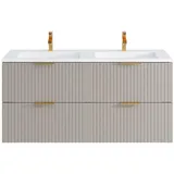 vente-unique Waschbeckenunterschrank hängend 120 x 57 x 46 cm Beige