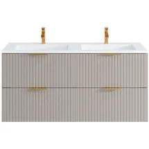 vente-unique Waschbeckenunterschrank hängend 120 x 57 x 46 cm Beige