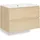 Homestyle4u Waschtischkombi, Eiche, Holz, Keramik, 80x54x47 cm, Badezimmer, Badezimmerschränke, Waschtischkombinationen