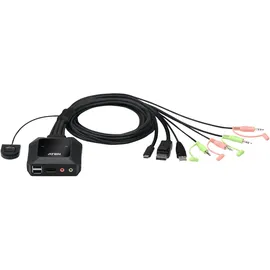 ATEN CS52DP 2-Port USB-C-DisplayPort-Kabel KVM Switch