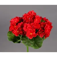 Seidenblumen Roß Geranie 26cm rot -ohne Topf- ZF Kunstpflanzen