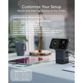 SBS Power Dock Wireless 6in1 100 W MagSafe-kompatibel, Schwarz