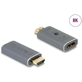 DeLock HDMI EDID Emulator 8K 60Hz 0,5 m Grau