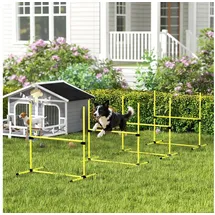 PawHut Agility Set 4-teilig Gelb