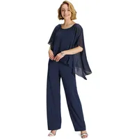 Swing Jumpsuit aus Crepe Jersey Blau 44
