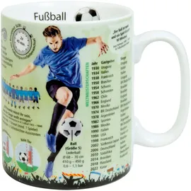 Könitz Wissensbecher Fußball Kaffeetasse 0,49 l Bunt 6 St.