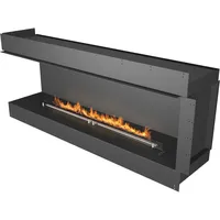 Planika Forma Eckkamin [Ethanol Einbau Gehäuse mit Automatikbrenner]: 1200 mm - Front + links offen