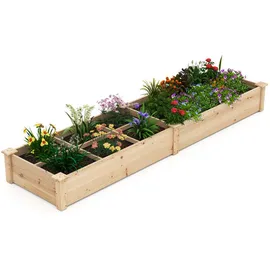 Costway Hochbeet 228 x 62 x 25 cm Natur