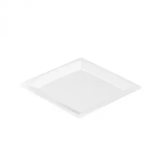 Sovie Tableware Teller MILAN in M aus Plastik, 17,2 x 17,2 cm, Weiss, 24 Stück - Einweg