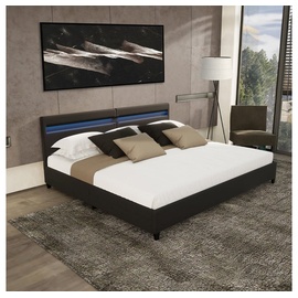 Home Deluxe LED Bett NUBE mit Schubladen 200 x 200 cm - versch. Ausführungen - mit Matratze