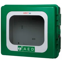 ARKY - Defibrillator Außenschrank in grün - mit Alarm und Heizung
