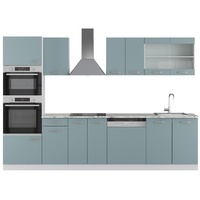 Vicco Küchenzeile R-Line Solid Weiß Blau Grau 300 cm Arbeitsplatte modern Küchenschränke Küchenmöbel