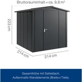 hörmann stauraumsysteme Juno JSD 2,14 x 2,14 m Anthrazitgrau