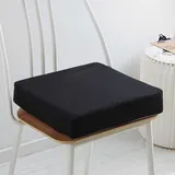 Hixingo rutschfest Cozy Sitzkissen, Abnehmbarer Quadratische Form Stuhlkissen Waschbar Sitzkissen Stuhl, Einfarbig Bodenkissen für Indoor und Outdoor (45x45x8cm,Schwarz)