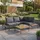 beautysofa LIVORNO Loungeset dunkelgrau