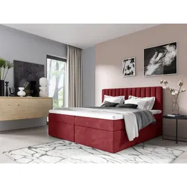 Fun Möbel Boxbett, Rot inkl. Bettkasten