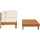 vidaXL Garten-Lounge-Set 2-tlg. cremeweiß Akazienholz