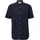 s.Oliver Regular Fit: Kurzarmhemd mit Struktur-Streifen und Button-Down-Kragen - blau - XL