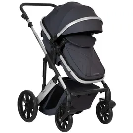KIKKABOO Kinderwagen Darling 3 in 1 Sportsitz Tragetasche Autositz Wickeltasche grau gemustert