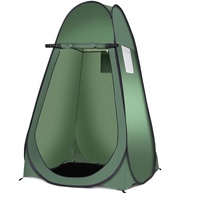 GYMAX Pop Up Duschzelt Umkleidezelt Camping Toilettenzelt 120 x 120 x 190 cm Outdoor Mobile Toilette Umkleidekabine WC Zelt Lagerzelt Beistellzelt mit Tragetasche (Grün)