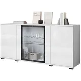 Mirjan24 Kommode, Weiß, Rechteckig, 150x70x40 cm, Wohnzimmer, Kommoden & Sideboards, Kommoden