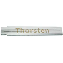 Heka Zollstock Thorsten 2 m, weiß
