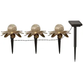 Star Trading LED Solardekoblume Lilly, 3er Pack - Gold,