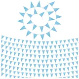 Tectake Wimpelkette 10 St. Blau/Weiß