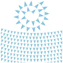 Tectake Wimpelkette 10 St. Blau/Weiß