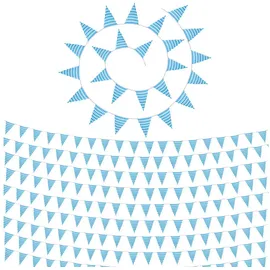 Tectake Wimpelkette 10 St. Blau/Weiß